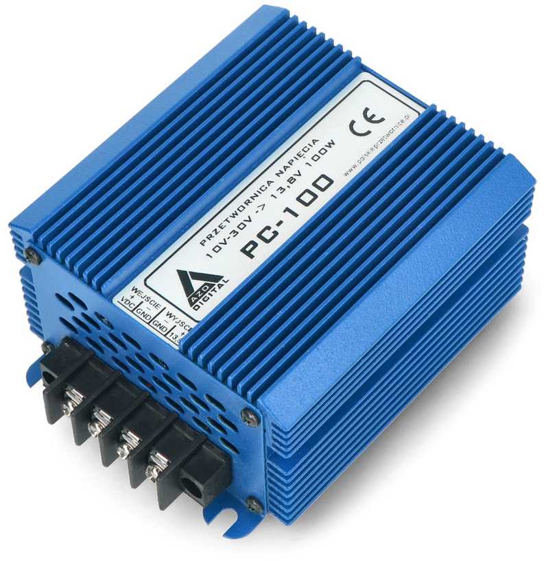 DC / DC pakopinis / žemas keitiklis AZO Digital PC-100-12V 10-30V / 12V 100W
