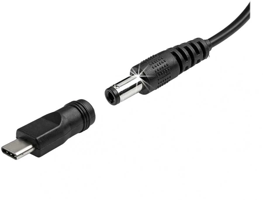 DC kampinis adapteris 5.5X2.1 lizdui į 4.0X1.7 kištuką - Adapteris