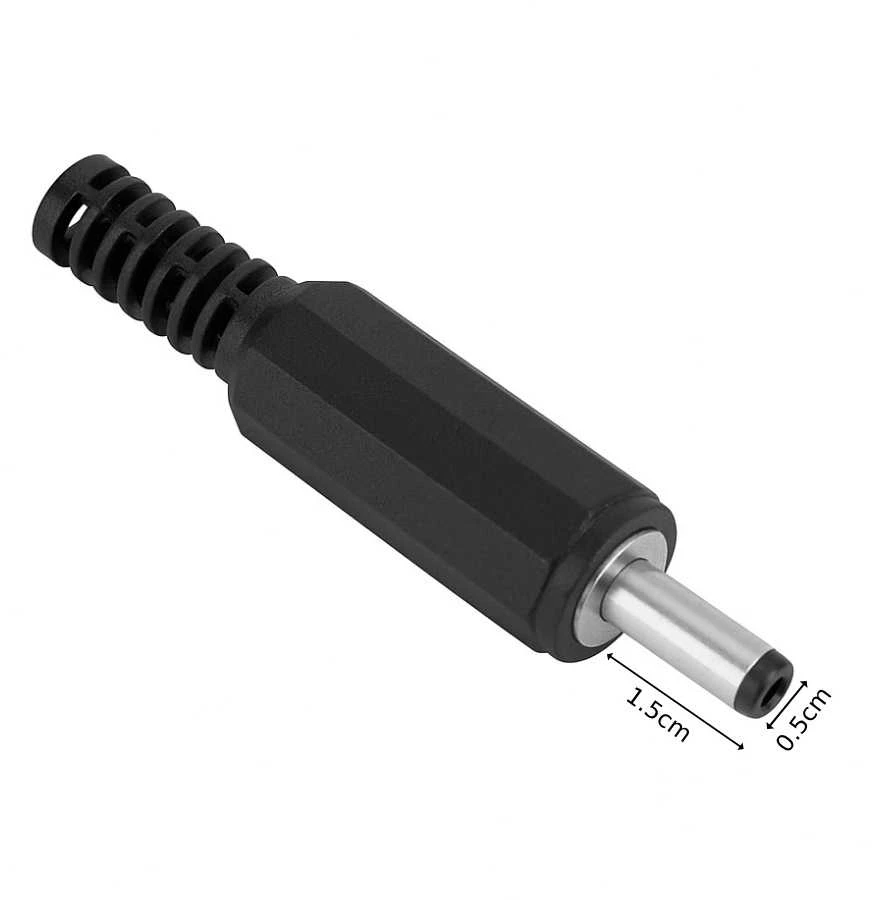 DC maitinimo kištukas 5.5mm su matmenimis