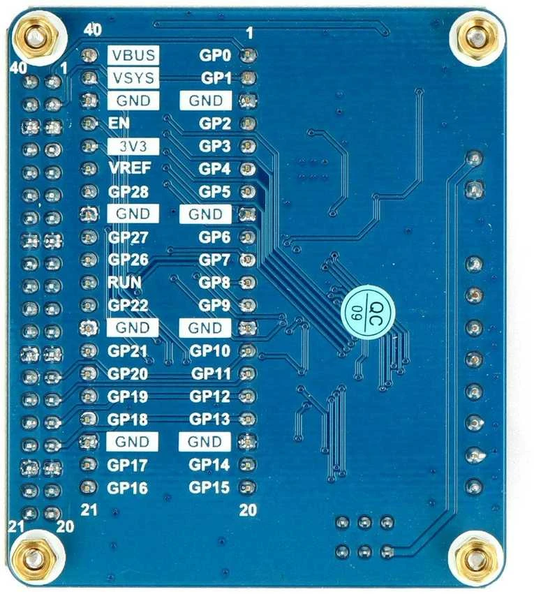 DC variklio valdiklio modulis - keturių kanalų - priedėlis skirtas Raspberry Pi Pico - Waveshare 19764