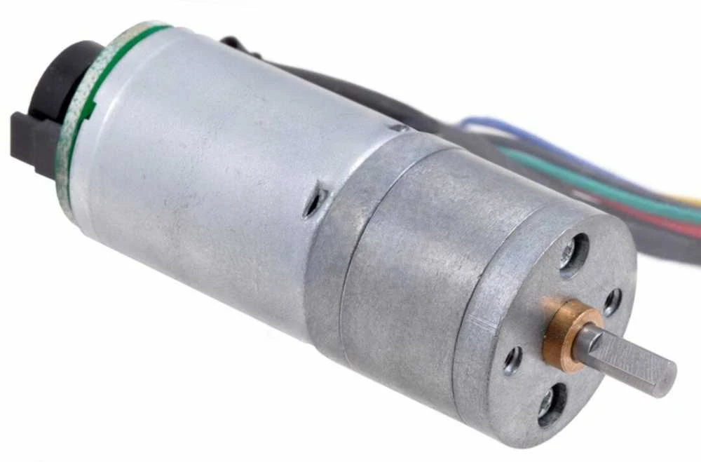 DC variklis 25Dx48L HP su 4.4:1 pavara 6V 2200RPM + enkoderis CPR 48, Pololu 4801