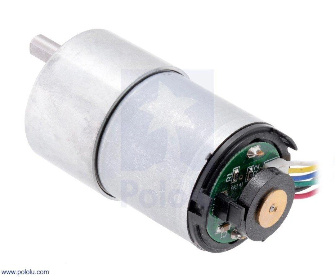 DC variklis 37Dx73L su 131:1 pavara 12V 76RPM + enkoderis CPR 64, Pololu 4756