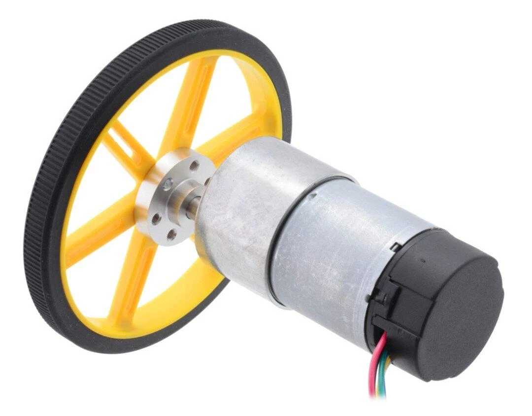 DC variklis 37Dx73L su 131:1 pavara 12V 76RPM + enkoderis CPR 64, Pololu 4756