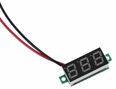 DC voltmetras 3-30V - 0.36' - žalias LED - be korpuso