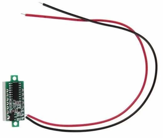 DC voltmetras 3-30V - 0.36' - žalias LED - be korpuso