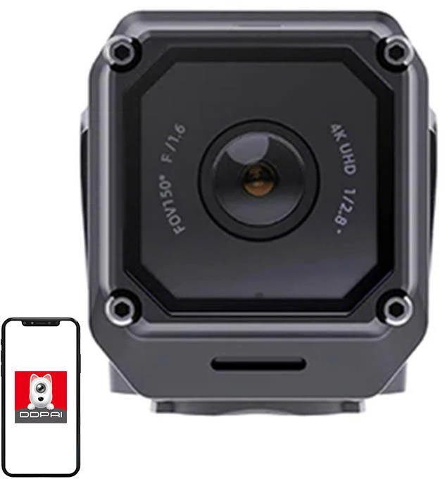 DDPAI Ranger vaizdo registratorius GPS WiFi 4K motociklui
