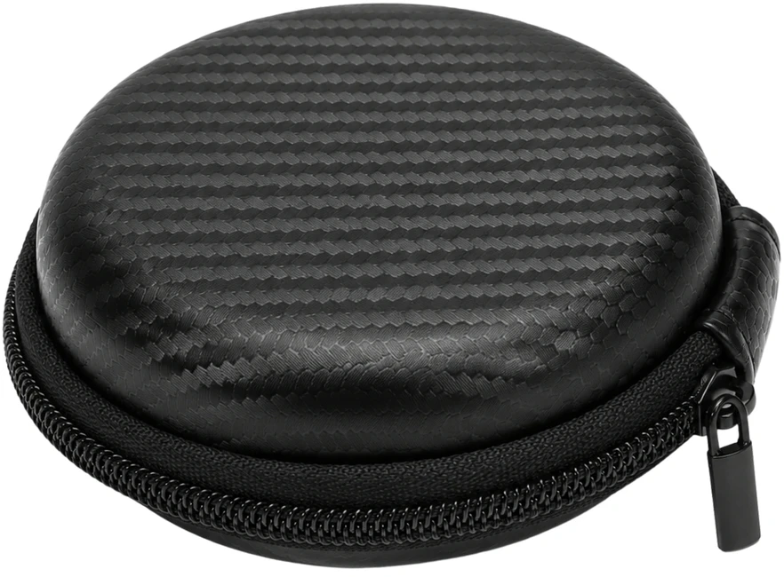 Dėklas Na Ausinės Pokroviec dėklas 80x80x35mm Juodas Carbon Pudełko Z Siatką