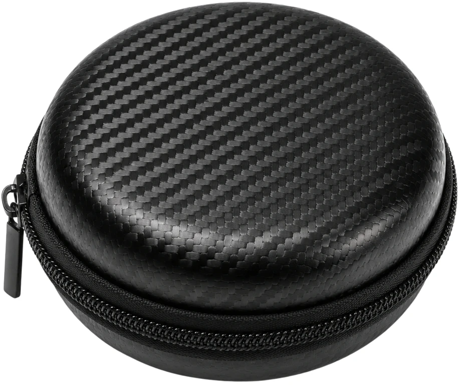 Dėklas Na Ausinės Pokroviec dėklas 80x80x35mm Juodas Carbon Pudełko Z Siatką