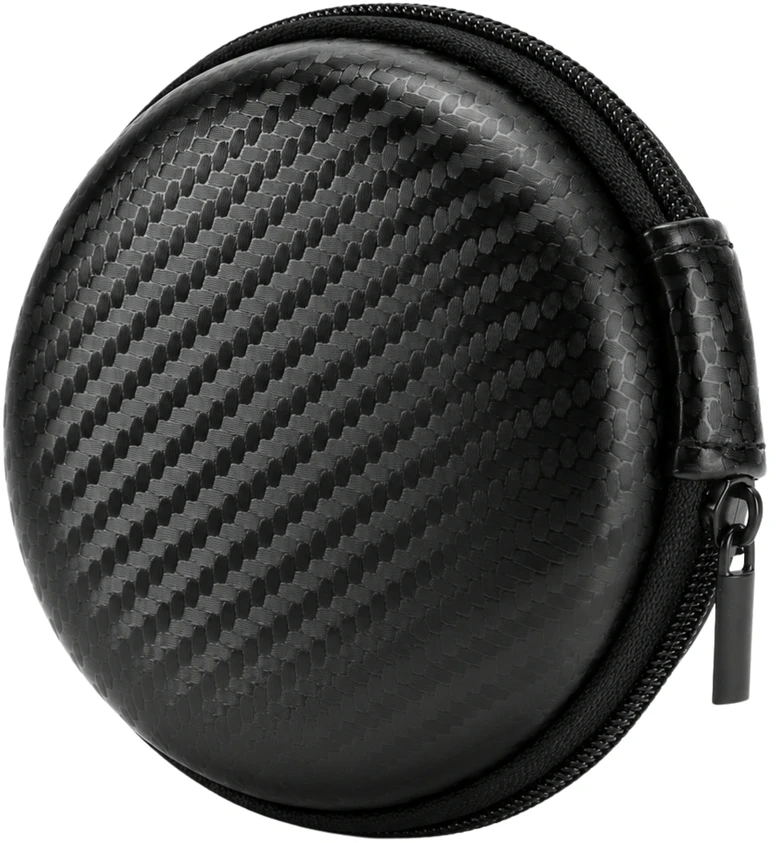 Dėklas Na Ausinės Pokroviec dėklas 80x80x35mm Juodas Carbon Pudełko Z Siatką