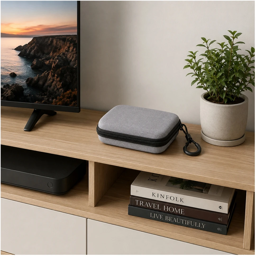 Dėklas Na Ausinės Pokroviec dėklas 90x70x35mm Pilka Pudełko Z Siatką