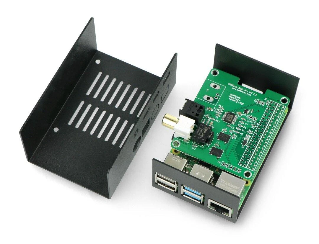 HiFiBerry HB CASE4 DIGI+BK - Gehäuse für Raspberry Pi 4 & DIGI+ sw