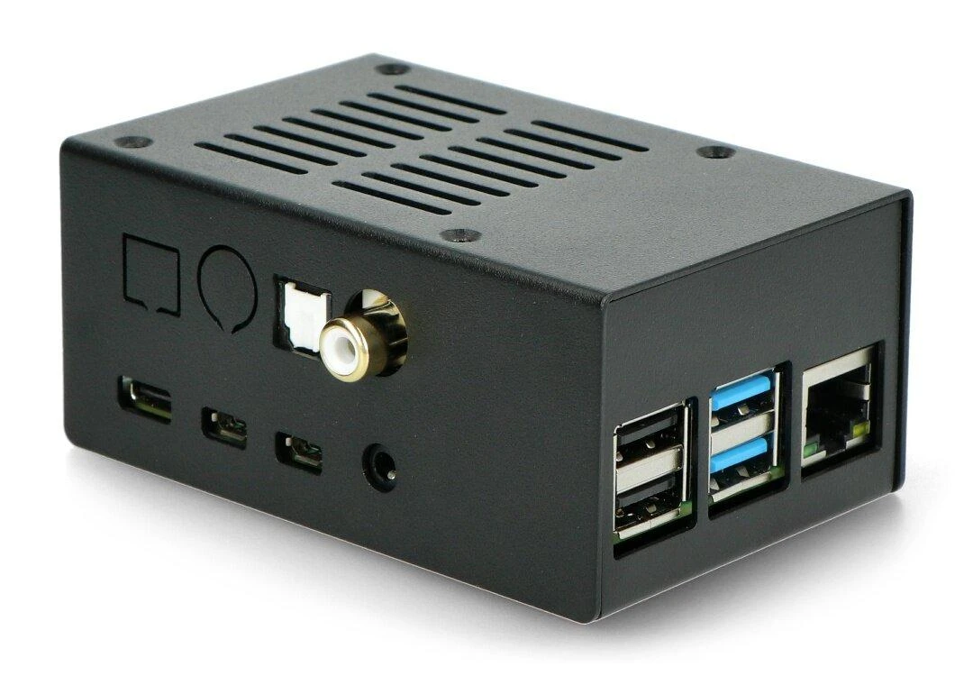 HiFiBerry HB CASE4 DIGI+BK - Gehäuse für Raspberry Pi 4 & DIGI+ sw