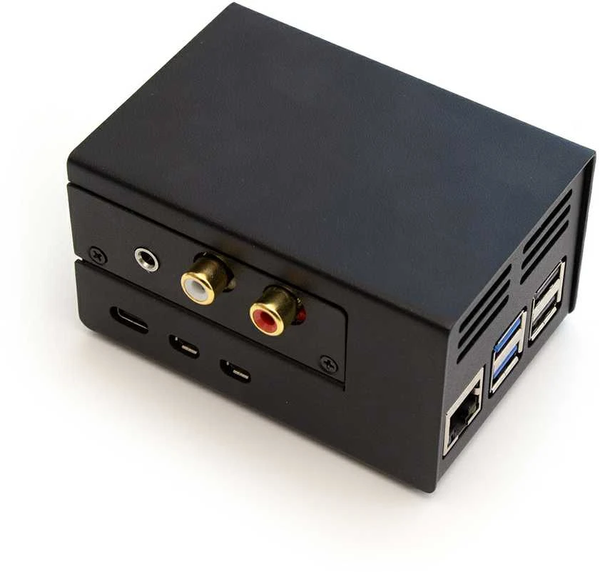 Dėklas, skirtas HiFiBerry ir Raspberry Pi 5 - plienas - juodas