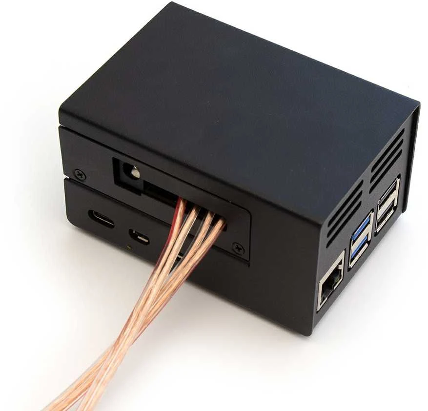 Dėklas, skirtas HiFiBerry ir Raspberry Pi 5 - plienas - juodas