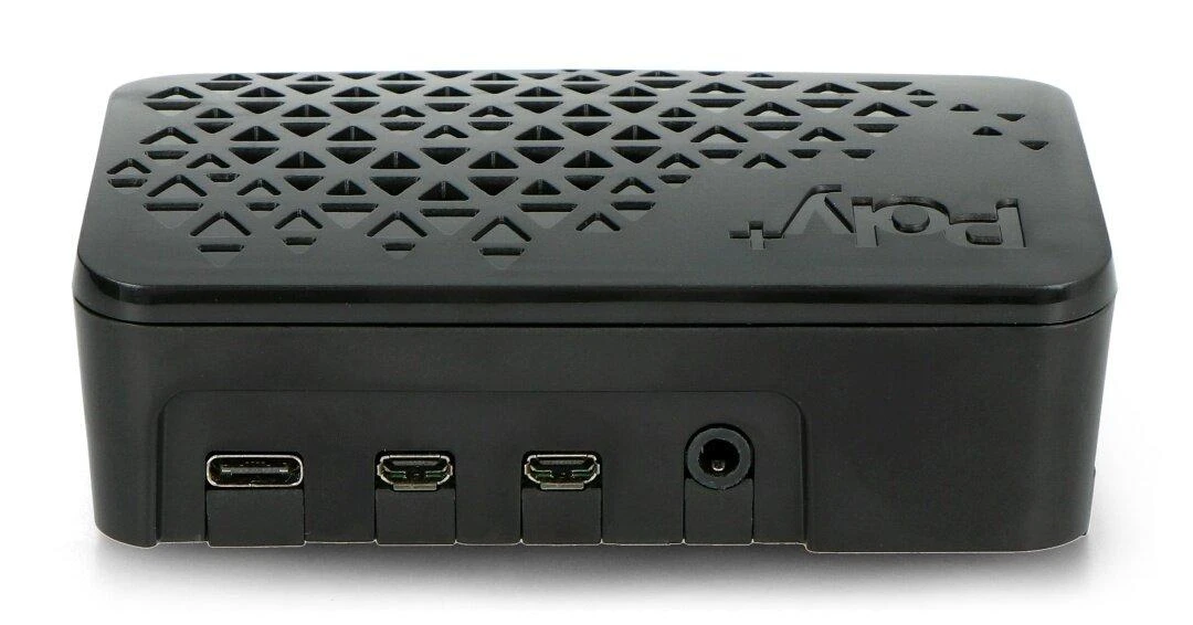 Argon Poly+ dėklas Raspberry Pi 4B: šoninių jungčių vaizdas