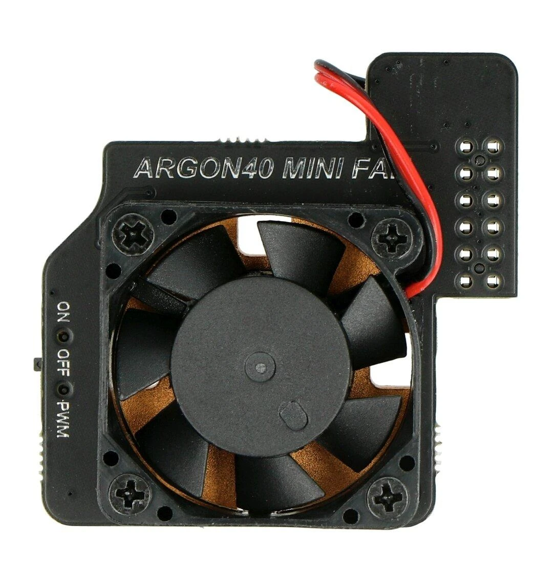 Dėklas skirtas Raspberry Pi 4B - Argon Poly + su mini ventiliatoriumi - juodas