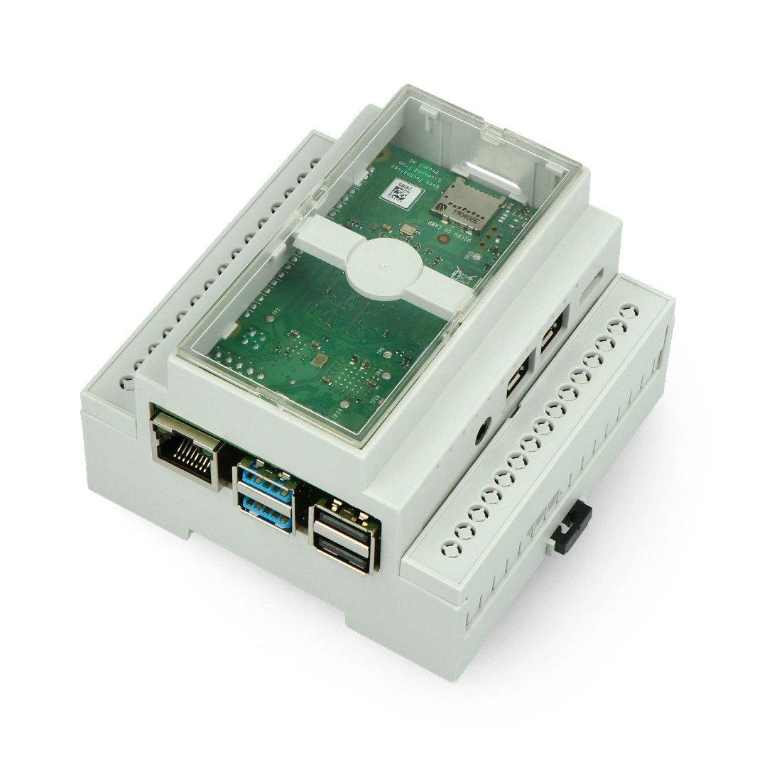 Raspberry Pi 4B dėklas su skaidriu viršumi