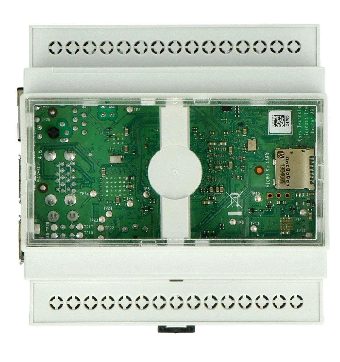 Dėklas skirtas Raspberry Pi 4B DIN bėgeliui - Multicomp Pro - pilkas
