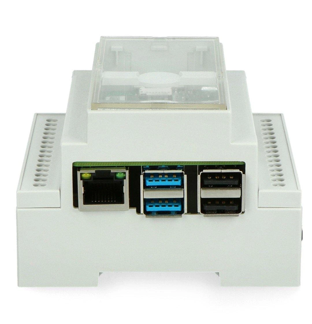 Dėklas skirtas Raspberry Pi 4B DIN bėgeliui - Multicomp Pro - pilkas