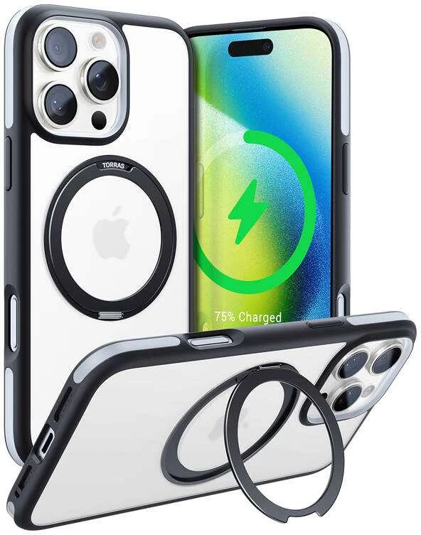 Dėklas Torras Ostand R Fusion dla iPhone 16 ProMax (Juoda)
