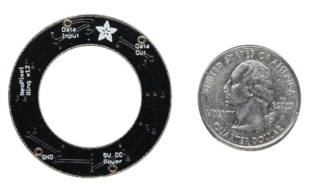 Adafruit NeoPixel diodų žiedas - RGB LED 12xWS2812 aprašymas - Prekės nuotrauka