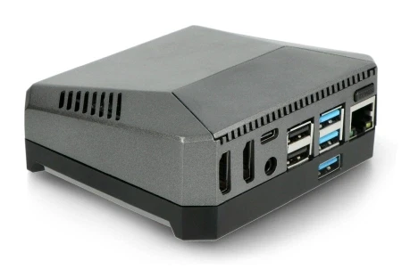 Argon40 Aliuminio dėklas Raspberry Pi 4B su ventiliatoriumi - Argon ONE M.2 - pilkas aprašymas - Prekės nuotrauka