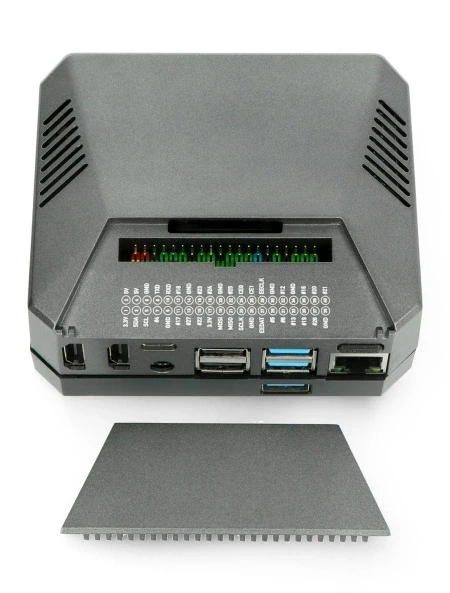 Argon40 Aliuminio dėklas Raspberry Pi 4B su ventiliatoriumi - Argon ONE M.2 - pilkas aprašymas - Prekės nuotrauka