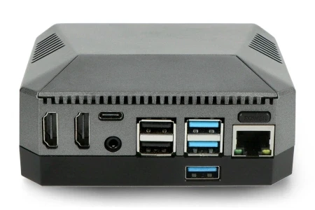 Argon40 Aliuminio dėklas Raspberry Pi 4B su ventiliatoriumi - Argon ONE M.2 - pilkas aprašymas - Prekės nuotrauka