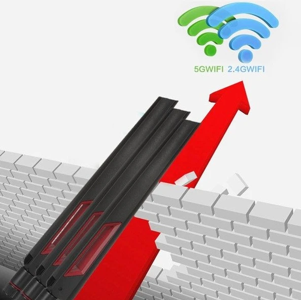 Oem Antena WIFI 12dBi dual-band 2.4 GHz ir 5G 5.8 GHz RP-SMA aprašymas - Prekės nuotrauka