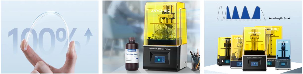 Anycubic - High Clear Resin 1kg aprašymas - Prekės nuotrauka
