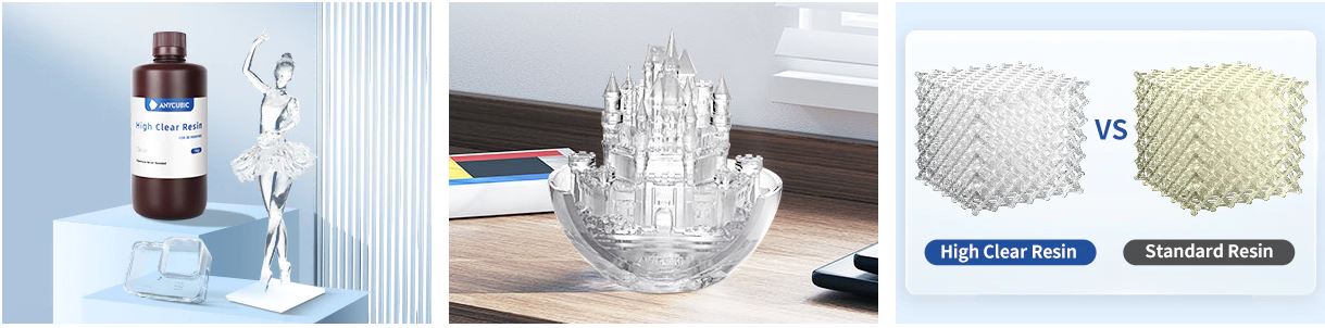 Anycubic - High Clear Resin 1kg aprašymas - Prekės nuotrauka