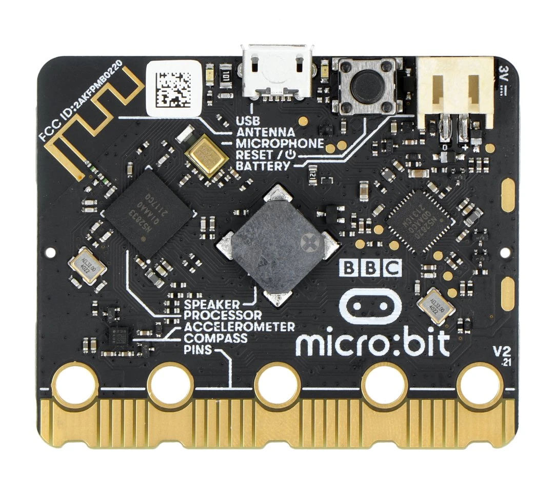 BBC micro:bit 2 GO - edukacinis modulis Cortex M4 akselerometras Bluetooth LED 5x5 + priedai aprašymas - Prekės nuotrauka