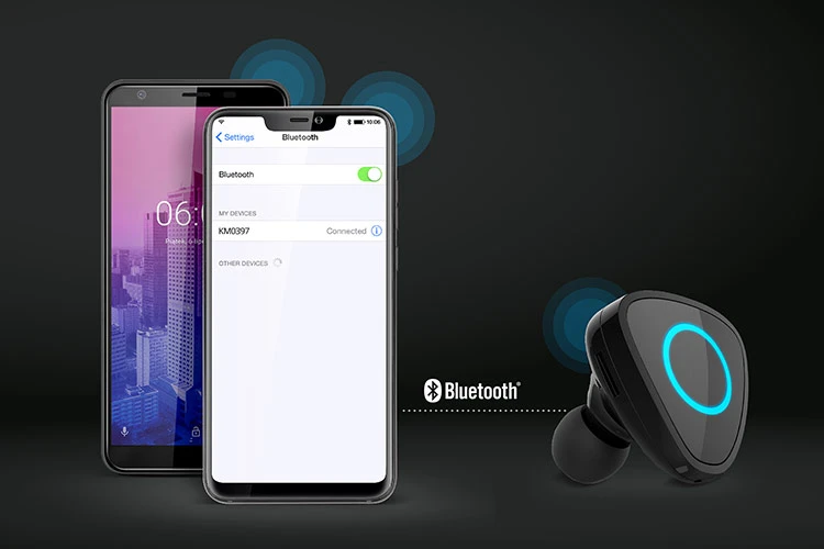 Bluetooth ausinės su Kruger & Matz Traveler K1 automobiliniu įkrovikliu aprašymas - Prekės nuotrauka