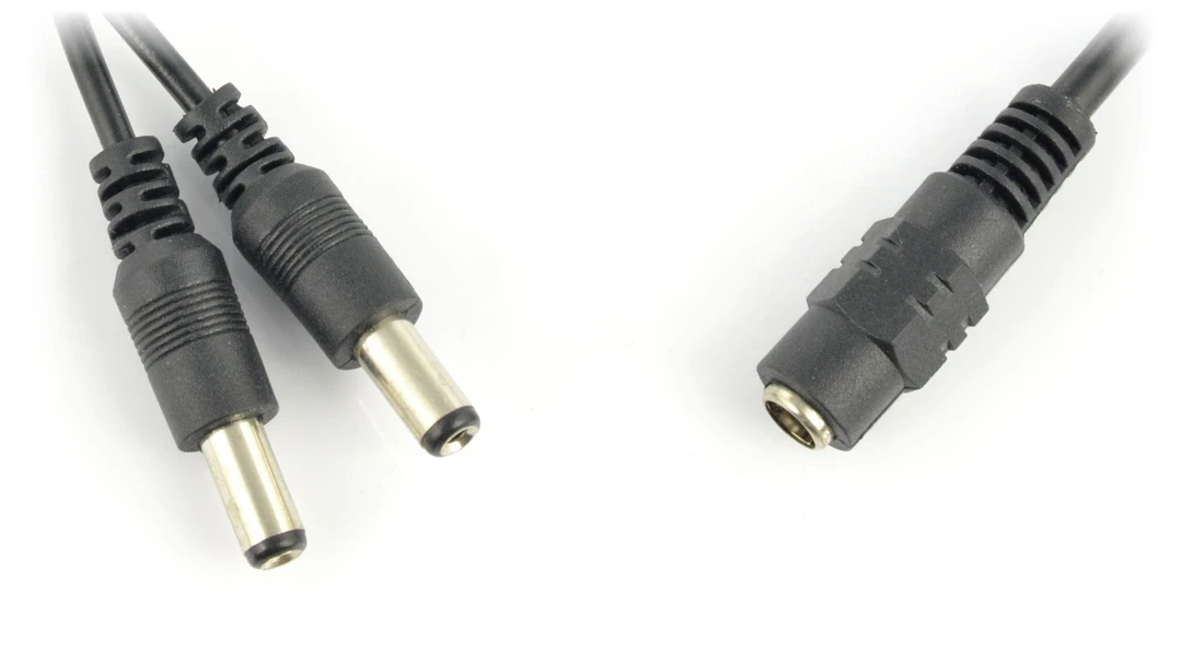 Oem DC skirstytuvas 5.5x2.1mm - 2 kištukai aprašymas - Prekės nuotrauka