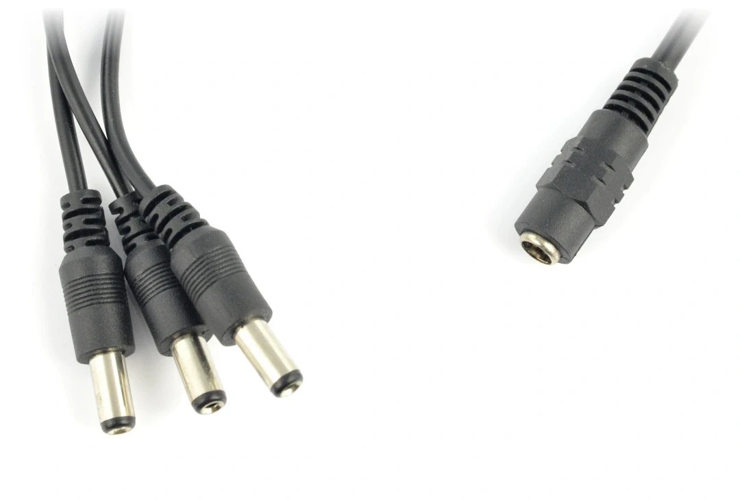 Oem DC skirstytuvas 5.5x2.1mm - 3 kištukai aprašymas - Prekės nuotrauka