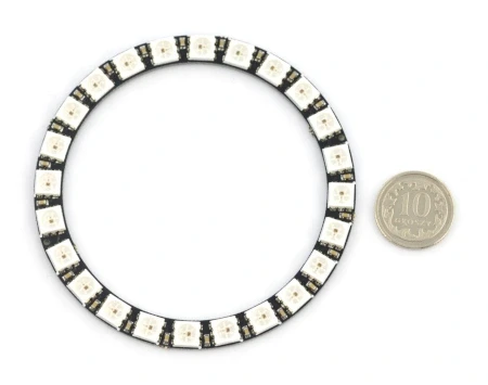 Oem Diodų žiedas LED RGB WS2812 5050x24 - 66mm aprašymas - Prekės nuotrauka
