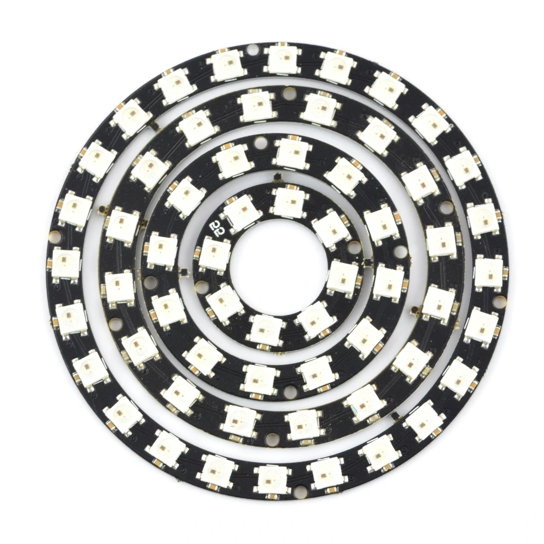 Oem Diodų žiedas LED RGB WS2812B 5050x12 - 50mm aprašymas - Prekės nuotrauka