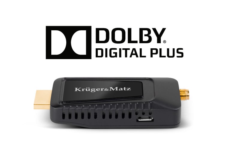 Kruger & Matz DVB-T2 HEVC H.265 mini imtuvas per HDMI aprašymas - Prekės nuotrauka