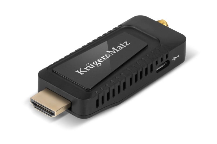 Kruger & Matz DVB-T2 HEVC H.265 mini imtuvas per HDMI aprašymas - Prekės nuotrauka