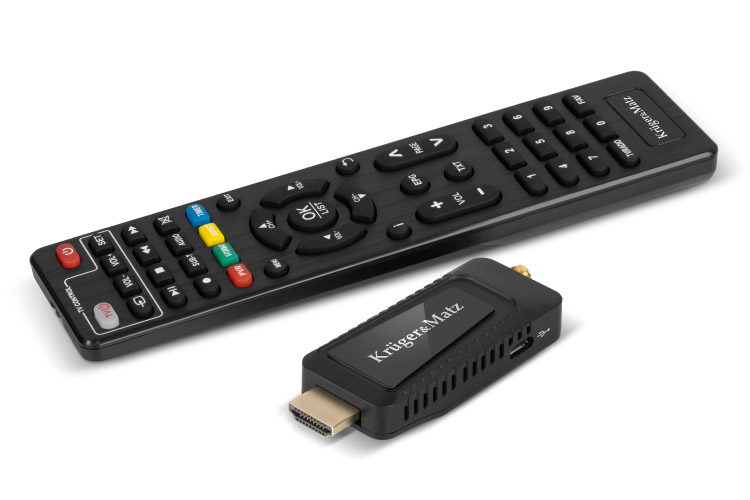 Kruger & Matz DVB-T2 HEVC H.265 mini imtuvas per HDMI aprašymas - Prekės nuotrauka
