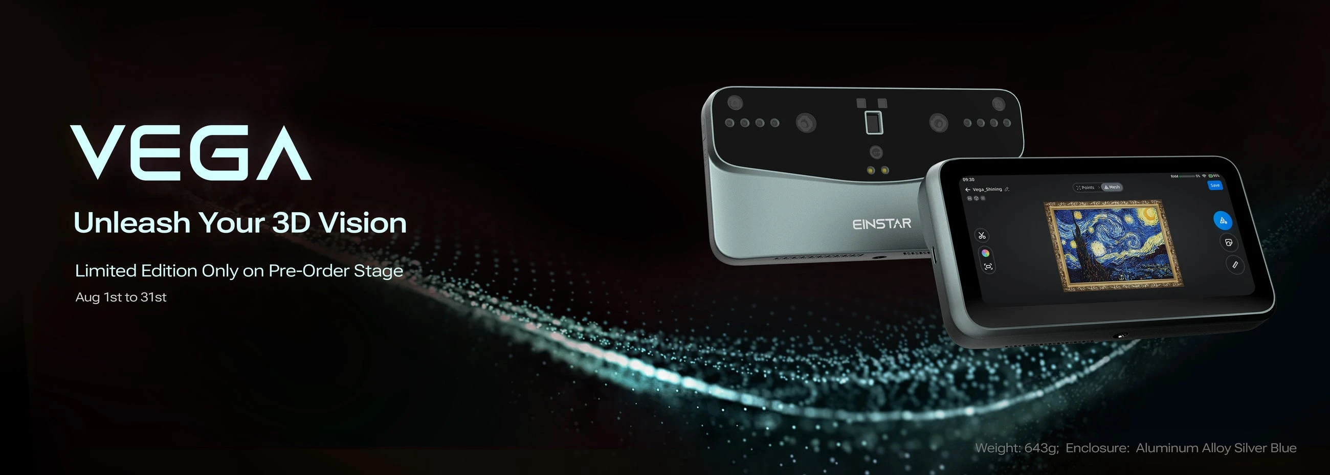Shining 3D Einstar Vega 3D skaitytuvas aprašymas - Prekės nuotrauka