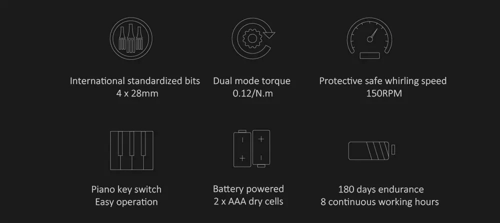 Oem Elektrinis atsuktuvas su keičiamais antgaliais (20vnt) XIAOMI WOWSTICK 1P+ aprašymas - Prekės nuotrauka