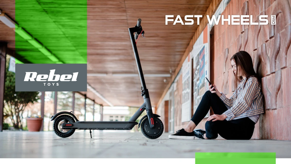 Rebel Elektrinis paspirtukas FAST WHEELS PRO aprašymas - Prekės nuotrauka