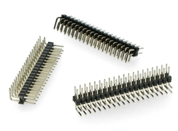 Oem Goldpin karpomas kištukas 2x20 kaiščių 2.54mm - kampinis aprašymas - Prekės nuotrauka