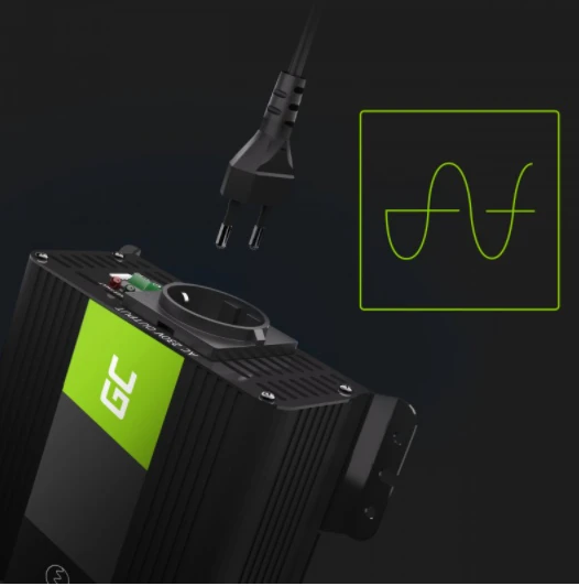Green Cell Žalias Cell Inverteris 12V/230V 300W/600W sinusinė išėjimo įtampa Žalias Cell su USB aprašymas - Prekės nuotrauka