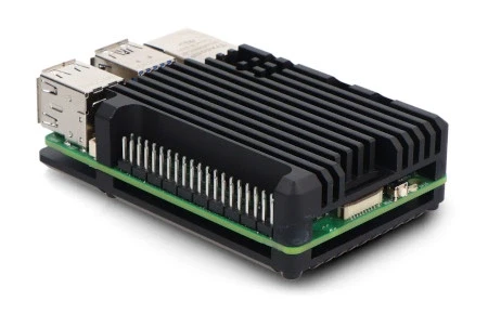 justPi dėklas, skirtas Raspberry Pi 5 - aliuminis - juodas aprašymas - Prekės nuotrauka