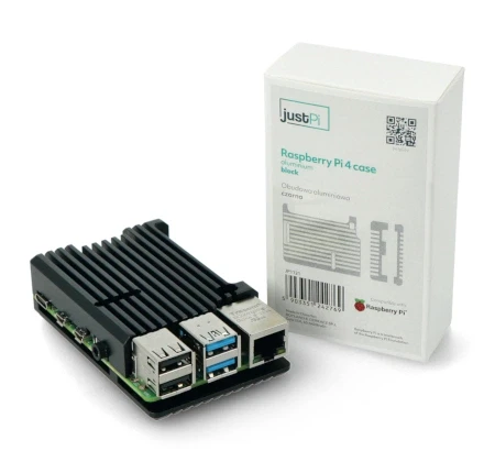 justPi korpusas Raspberry Pi 4B - aliuminis - juodas - LT-4B03 aprašymas - Prekės nuotrauka