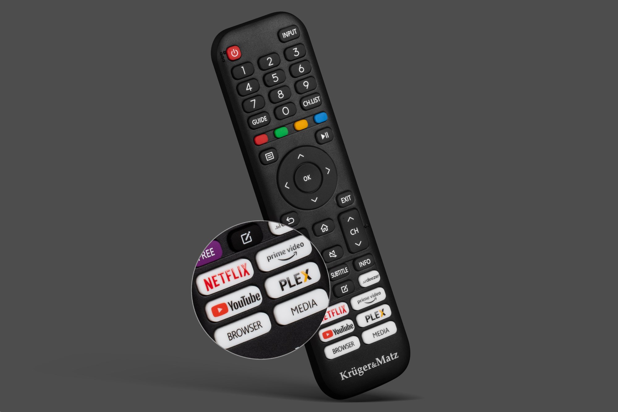 Kruger & Matz 24 colių išmanusis VIDAA DVB-T2 televizorius aprašymas - Prekės nuotrauka