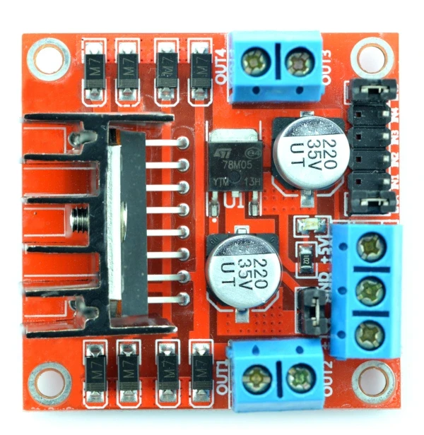 Oem L298N - dviejų kanalų variklio valdiklis - 12V/2A modulis aprašymas - Prekės nuotrauka