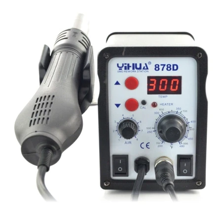 Litavimo stotelė 2in1 Yihua 878D su karštu oru Hotair 700W aprašymas - Prekės nuotrauka